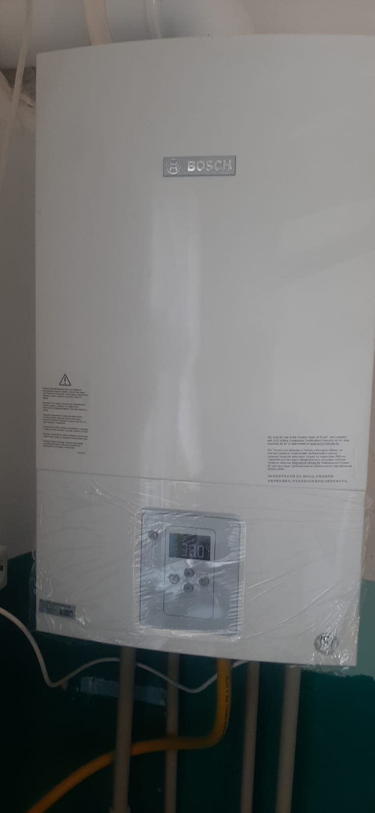 Монтаж газового котла Bosch
